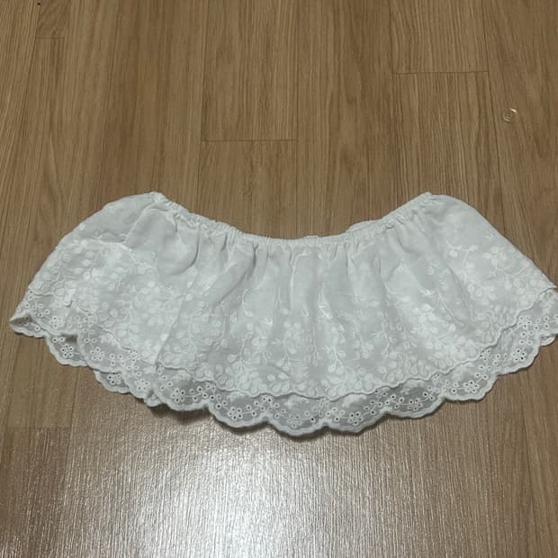 레이어드 꽃무늬 레이스 스커트