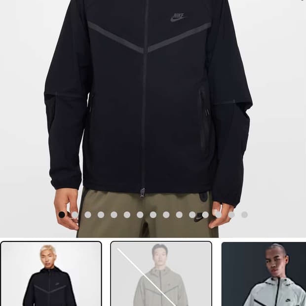 새상품 나이키 테크팩 윈드러너 xl