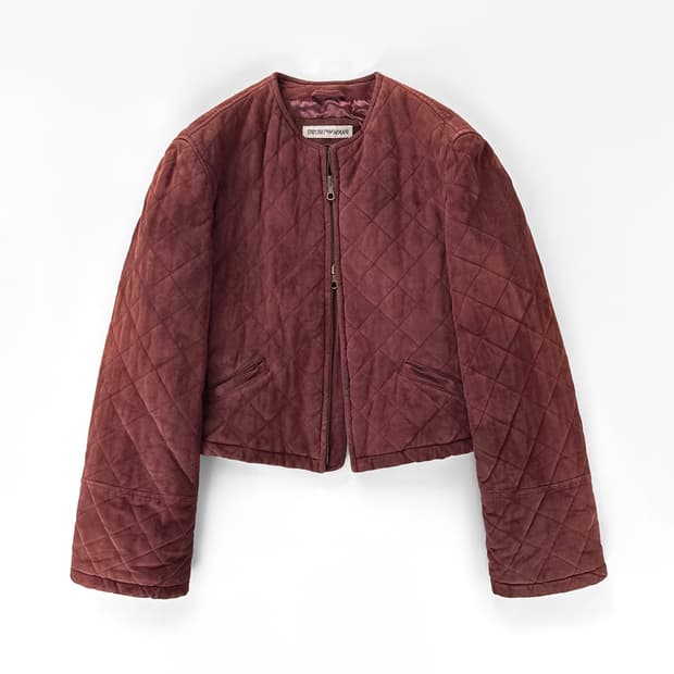 90~00s 엠포리오 아르마니 퀼팅 스웨이드 자켓