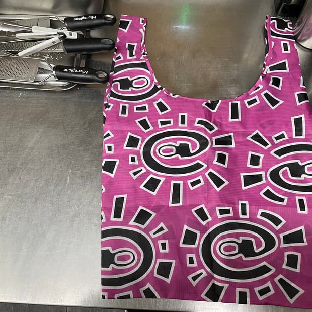 pink ripstop reusable bag