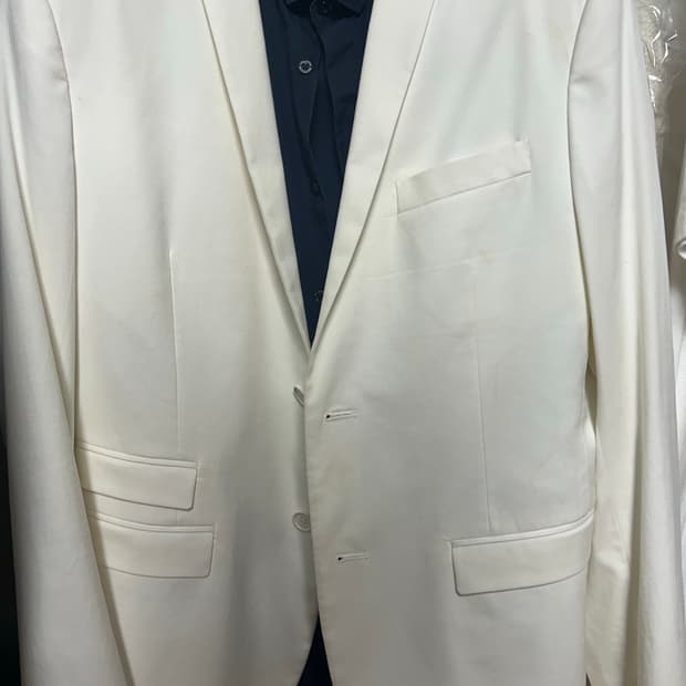 정품 닐바렛 화이트 블레이져 수트 자켓