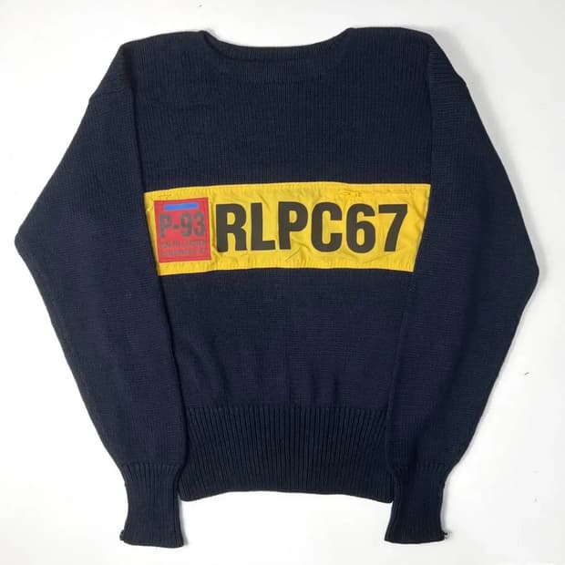 90s 폴로랄프로렌 P9 3 아이코닉 보트넥 스웨터 니트
