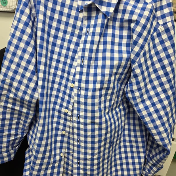 아더에러 블루 체크 셔츠 m 오버핏