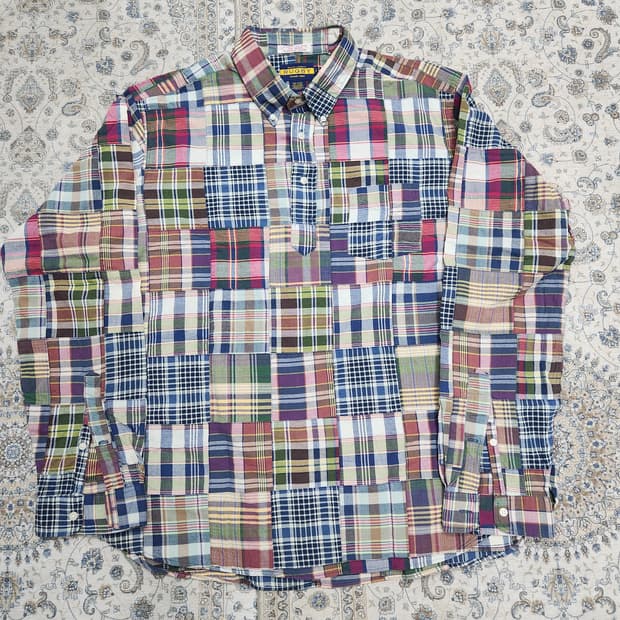 폴로 랄프로렌RUGBY 마드라스 패치워크 셔츠 XL