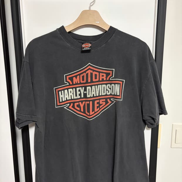 [XL] 빈티지 90s 할리데이비슨 티셔츠 방패로고