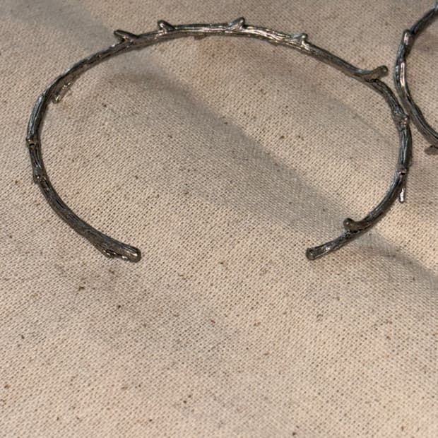 Vintage Twig Metal Bangle