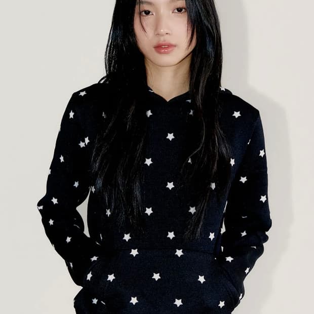 MINI STAR HOODIE, BLACK