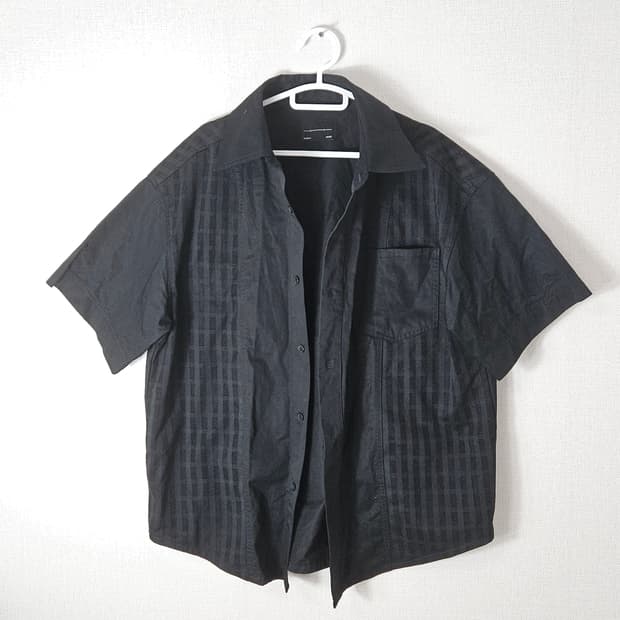 메종미네드 오버 웹 하프셔츠 반팔셔츠 블랙 M