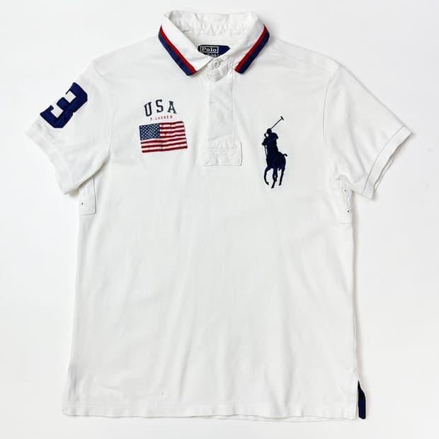 폴로 랄프로렌 00s USA 치프키프 빅포니 카라 티셔츠 PN4490