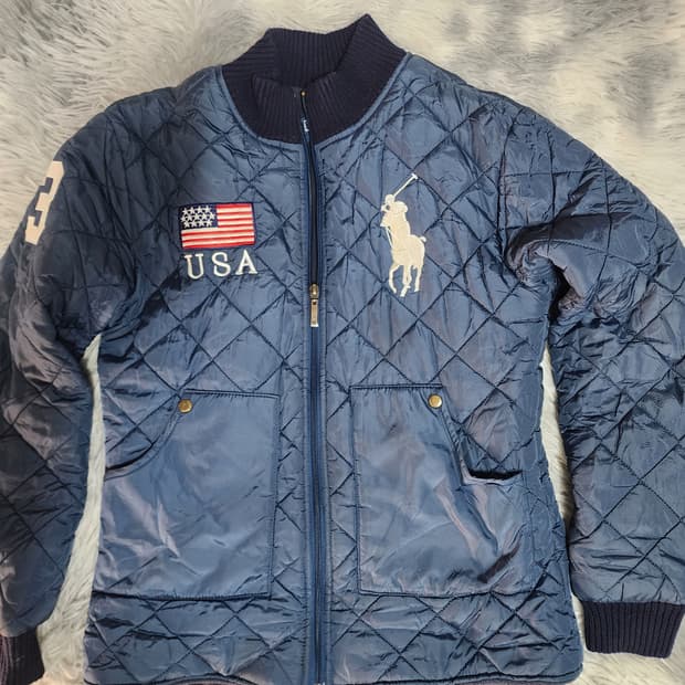 폴로 랄프로렌 USA 퀼팅 기모 자켓 네이비