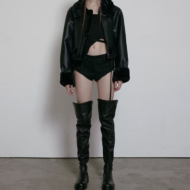 보헤미안서울 무스탕 HIGH NECK SHORT MUSTANG