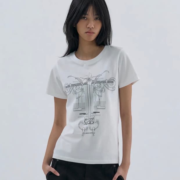 웰빙익스프레스 Flower Tattoo Tee White