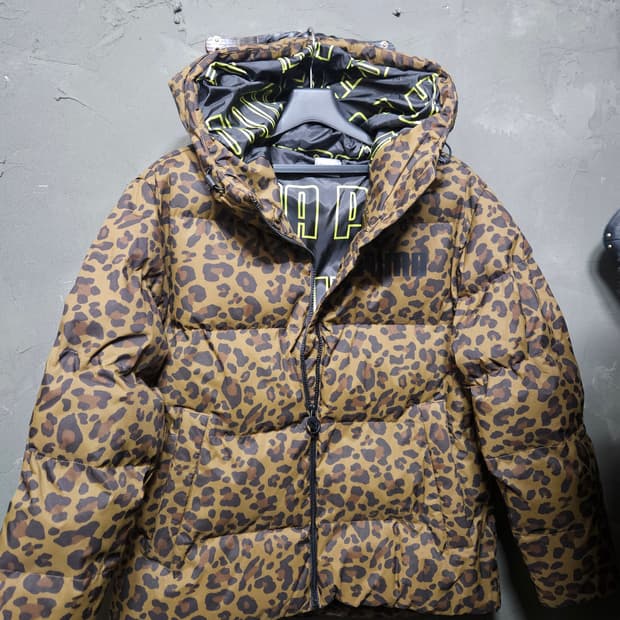 PUMA 레오파드 후드 패딩 (M)