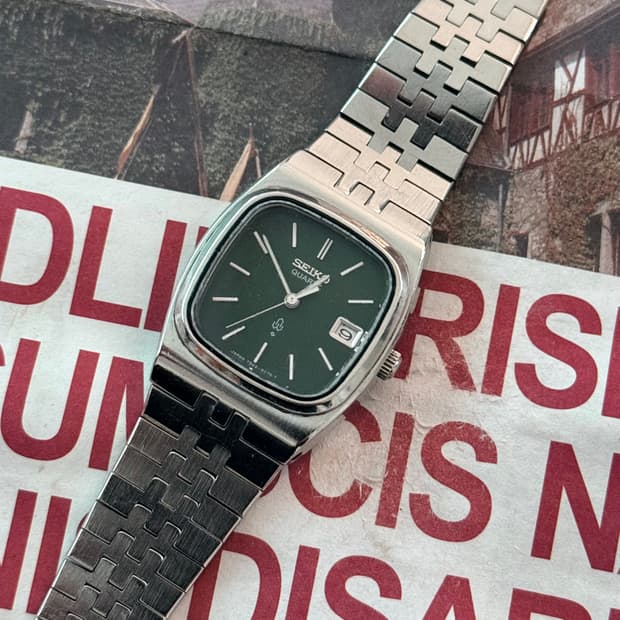 세이코 Seiko 쿼츠 스퀘어 데이트