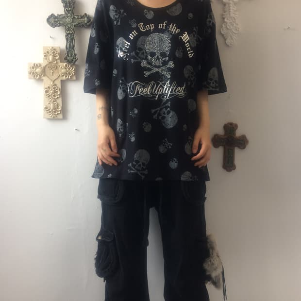 Skull pattern t shirt