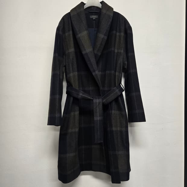 코스 COS 모75% 혼방 체크 코트