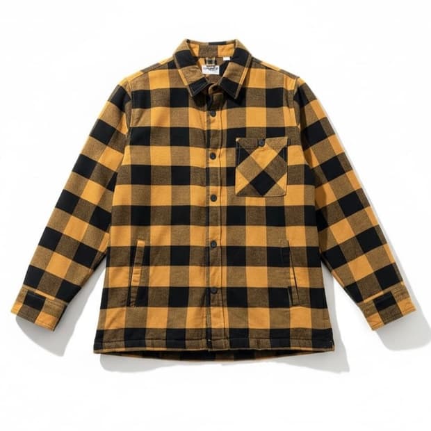 L 팀버랜드 체크 후리스 쉐르파 양털 셔츠 자켓 셔켓