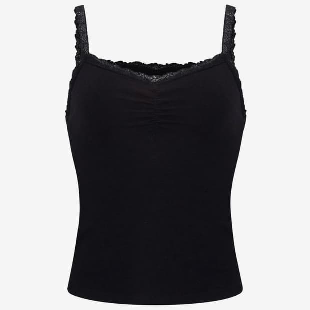 플리즈노팔로우 meli lace shirring sleeveless