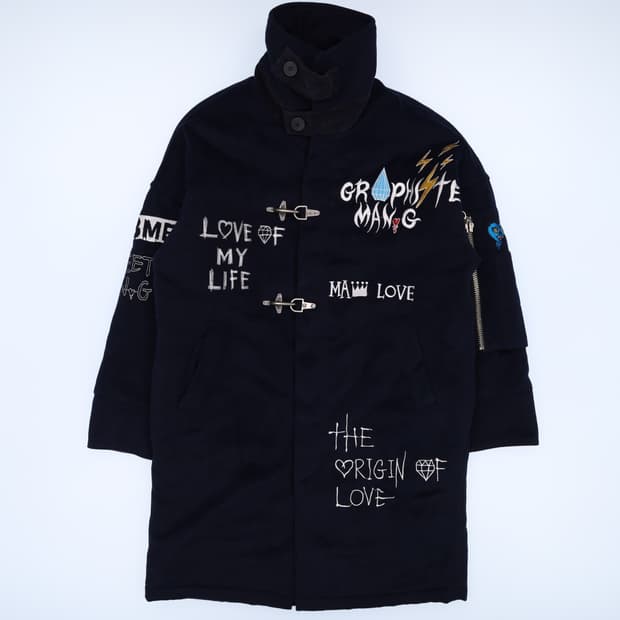 [Free] 그라피스트 만지 자수 헤비 코트 N7031