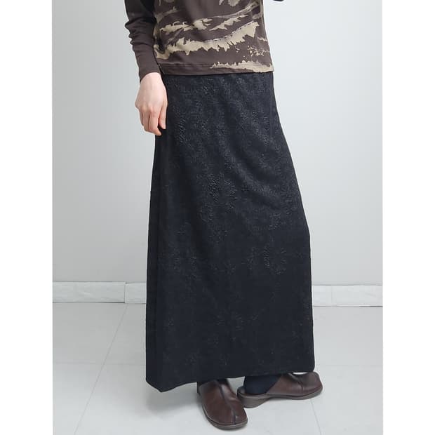 플로럴 롱 스커트