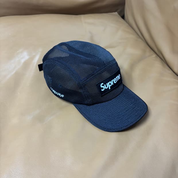 슈프림 캠프캡 모자 박스로고 23ss 메쉬 코듀라 블랙