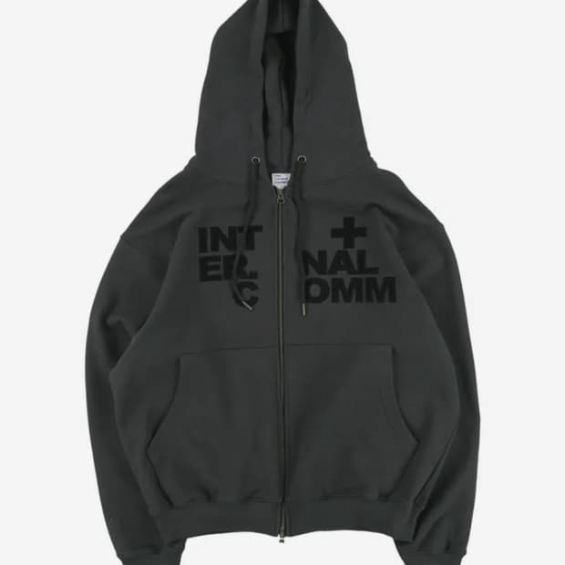 internal hooded zip-up 차콜