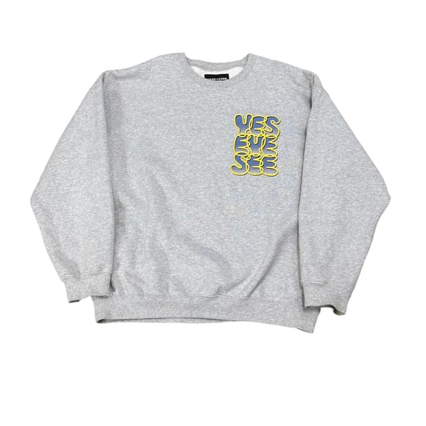 예스아이씨 빅로고 맨투맨 그레이 XL