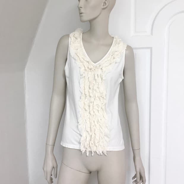 Vintage Frill triple Trimmed Sleeveless