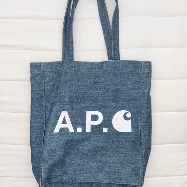 아페쎄 칼하트 콜라보 데님 에코백