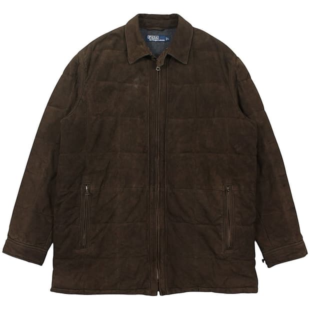 폴로랄프로렌 양가죽 스웨이드 자켓 가죽 레더 쉽스킨