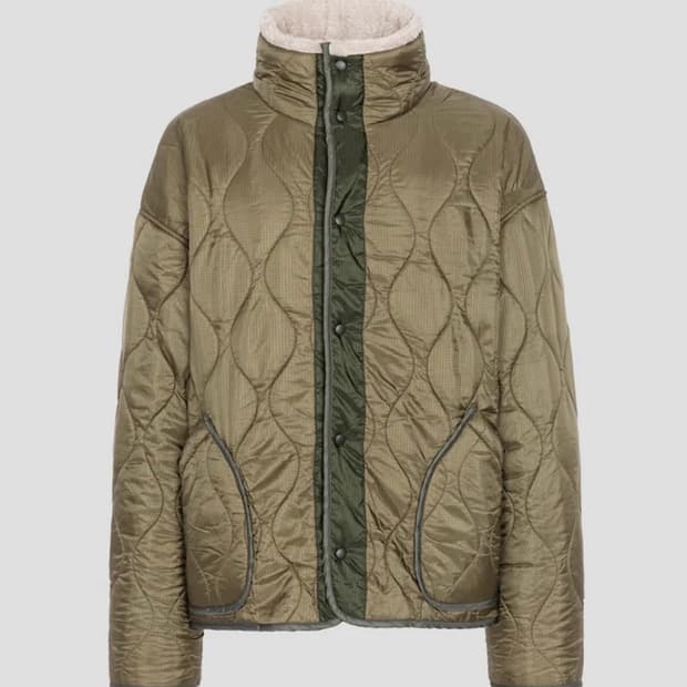 레미릴리프 Reversible Nylon Rip Boa Jkt-Khaki