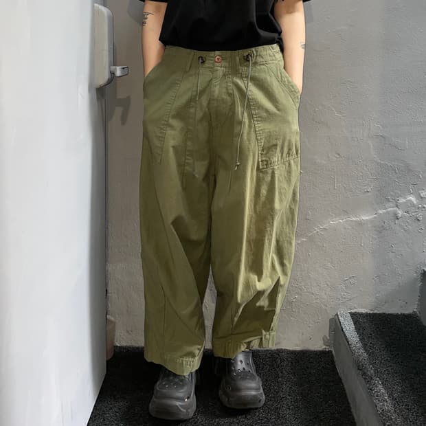 A blue garments newyork 와이드 스트링 팬츠