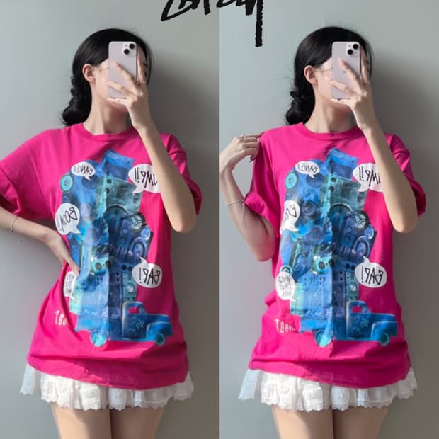 스투시 90s 반팔티