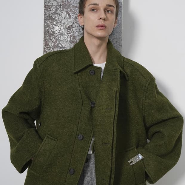 Yiyae Cross Wrap Mac Coat 카키