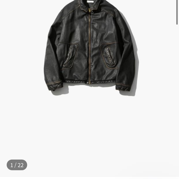 (구매글) 2사이즈 오토매틱 포 더 피플 파이핑 레더 자켓 MK2 블랙