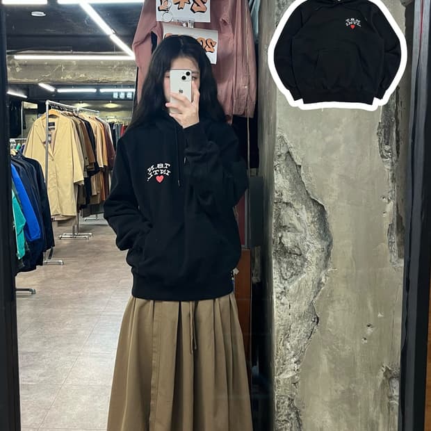 디스이즈네버뎃 기모 후드티 블랙 S #csz3332