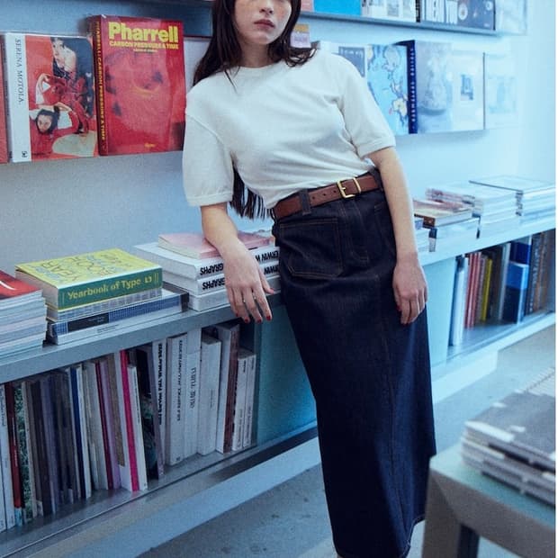 디 에퍼처 데님 스커트
