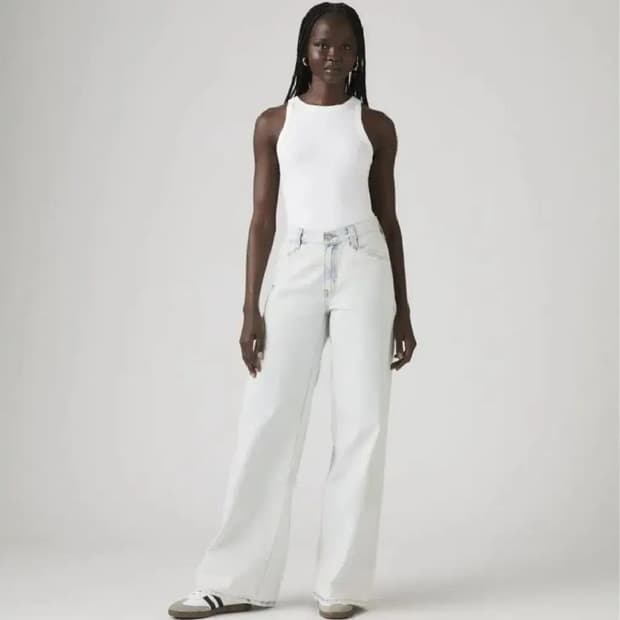 (28)여성 리바이스 94 배기 와이드 레그진 데님 팬츠