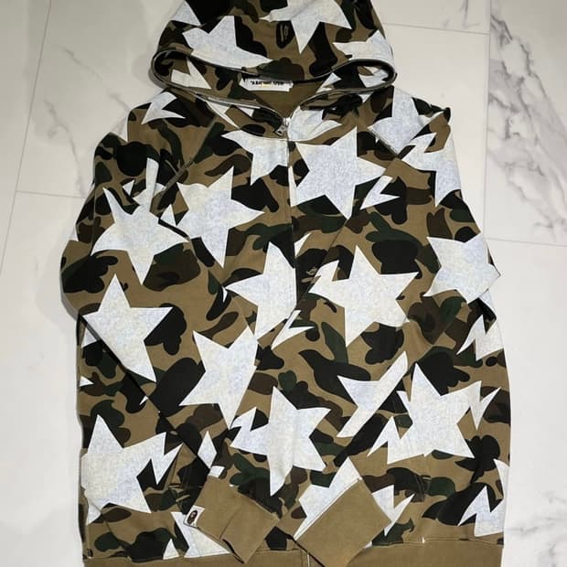 베이프 스타 카모 후드집업