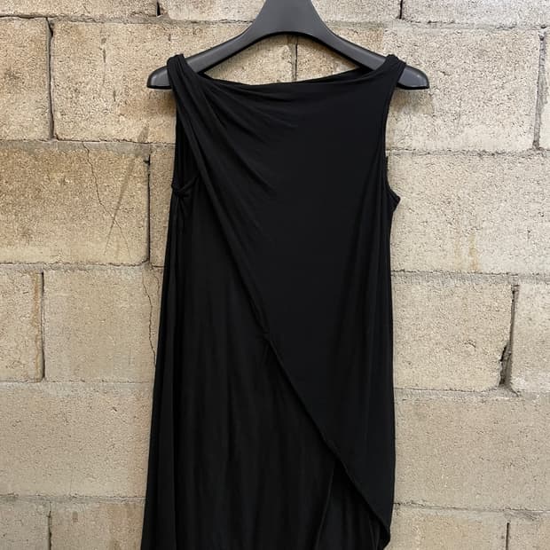 릭 오웬스 드레이프 슬리브리스 탑