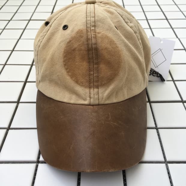 RRL patched vtg leather ballcaps (onesiz