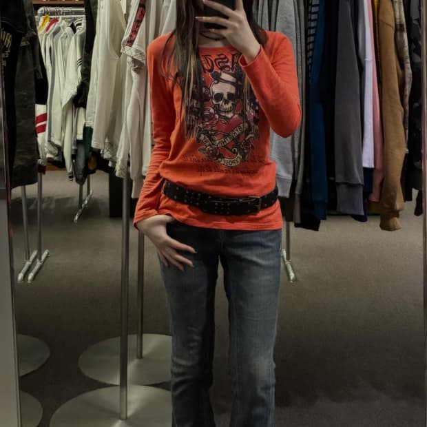 Y2K Biker Chic 🎱🧡