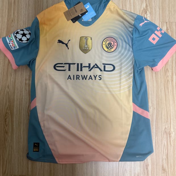 24-25 맨시티 오아시스 콜라보 유니폼 더브라위너 L 새상품