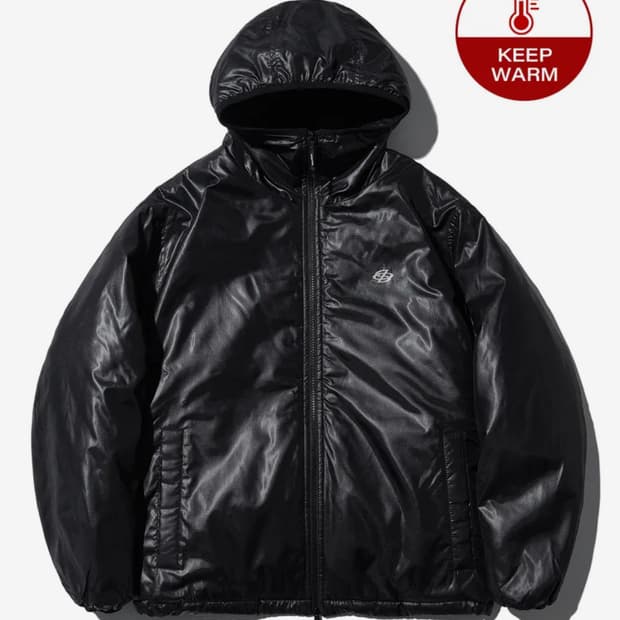 어반디타입 윈드 브레이커 파카 패딩 블랙