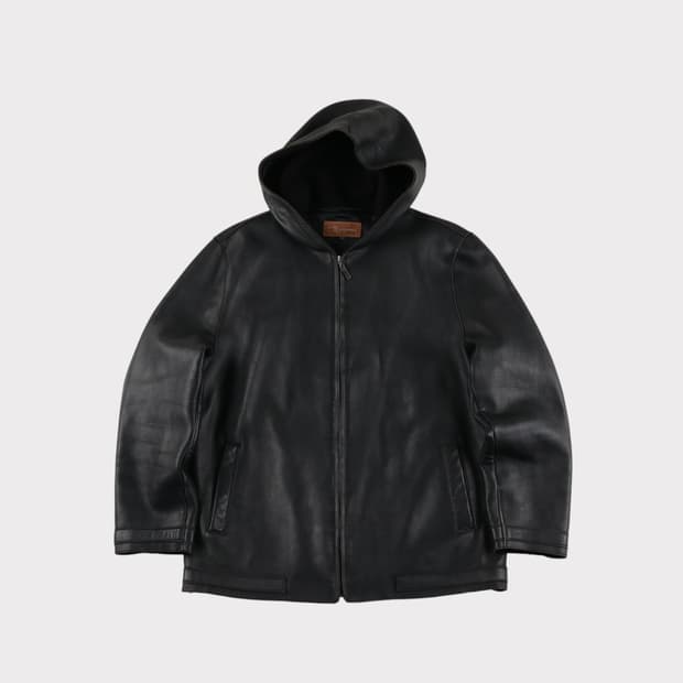 [L] 빈티지 양가죽 후드집업 자켓
