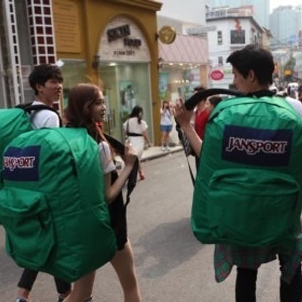 잔스포츠 초대형 울트라 자이언트 빅 백팩 황정음 개리