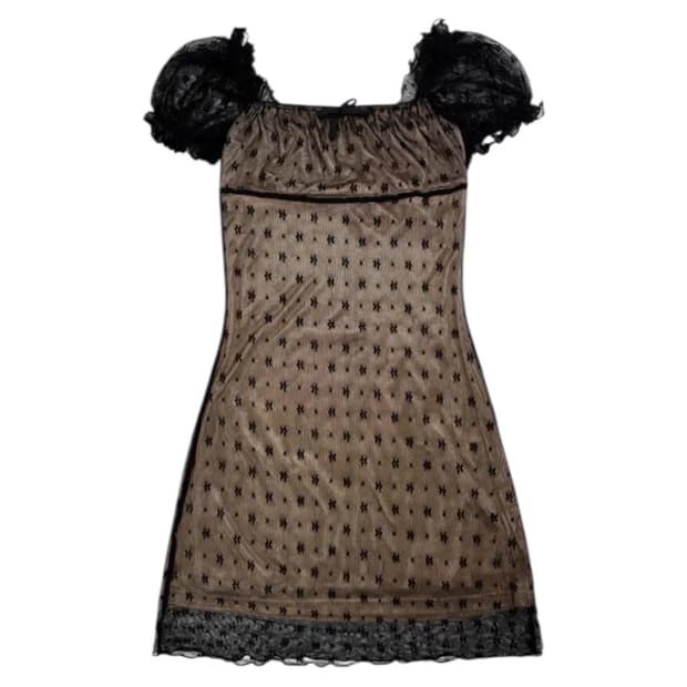 [새상품/단종] 페일제이드 레이스 퍼프 미니원피스 (베이지)