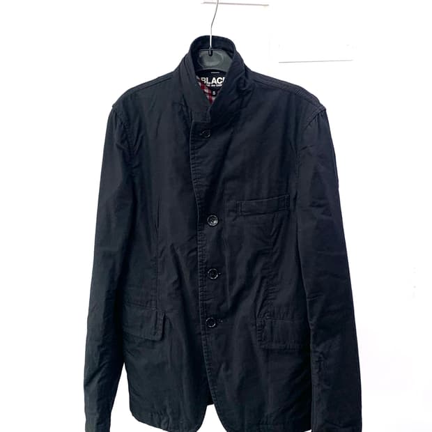 꼼데가르송블랙 깅엄테일러드자켓 s