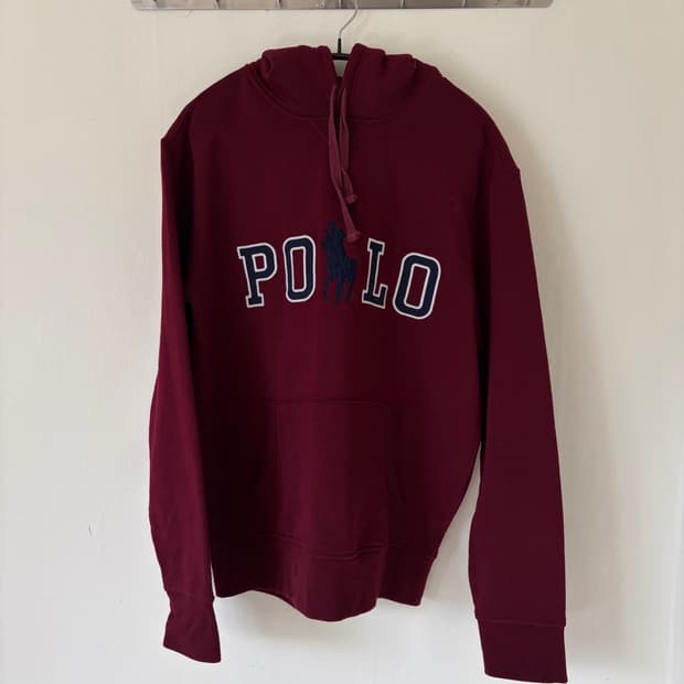 폴로 랄프로렌 버건디 후드