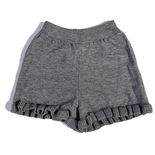 새상품 니트 프릴 반바지 (그레이)